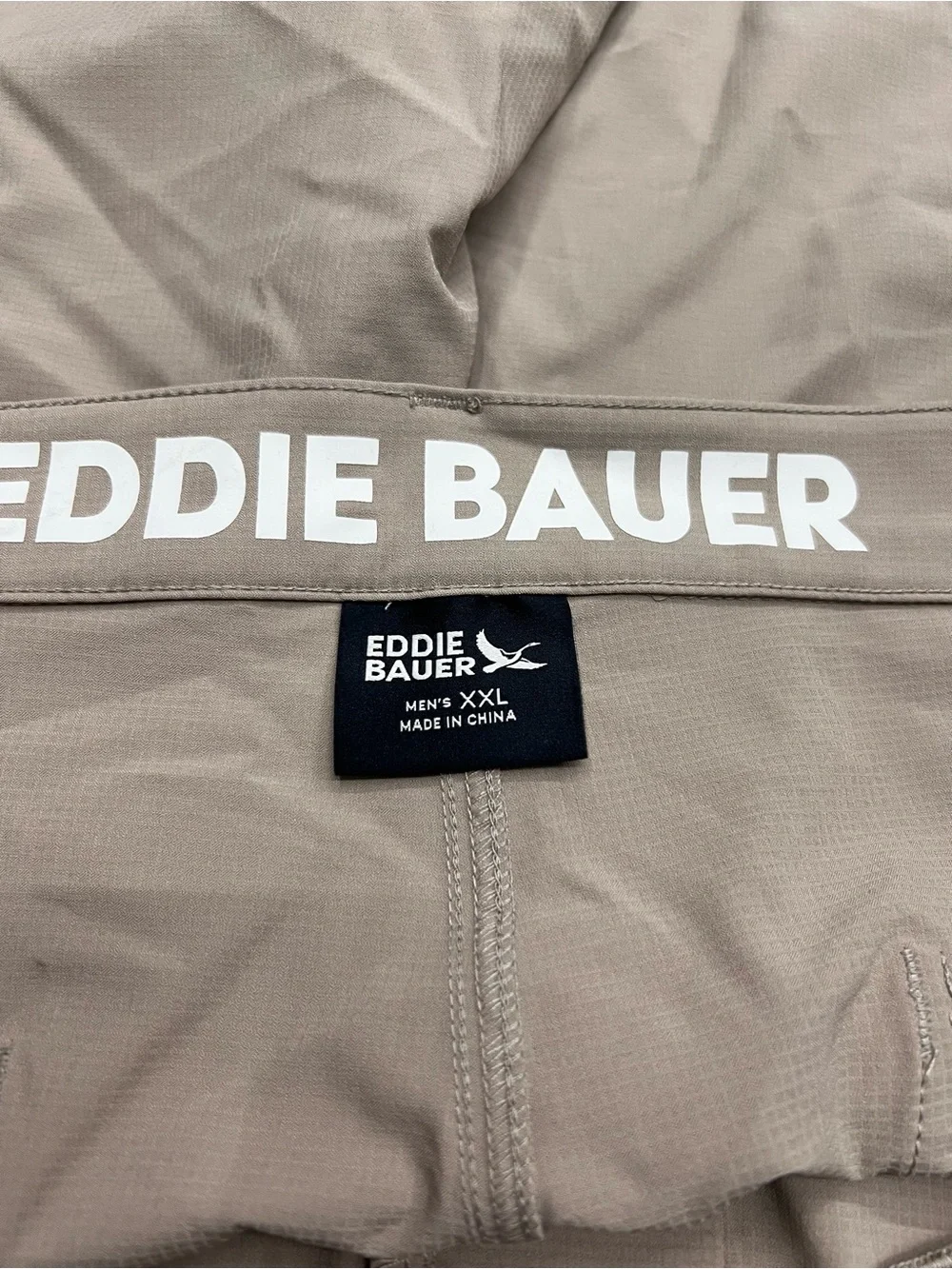 NWT Eddie Bauer Men's Casual Khaki Flex Waist Tech Shorts Mens Big Size XXL